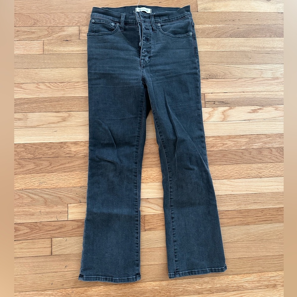 Madewell Dark Gray Flare Jeans